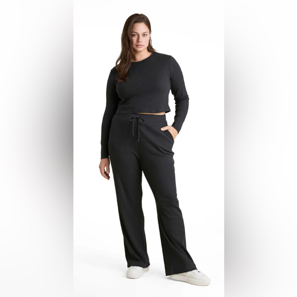 nuuds Black Wide Leg Pants